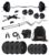 Kore PVC 30 Kg Home Gym Set with One 3 Ft Curl and One Pair Dumbbell Rods with Gym Accessories, Multicolor
