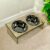 ClowderX Basic Pet Feeding Bowls Stand for Cats and Small Dogs, Two Removable Stainless Steel Bowls 2 X 500 Ml