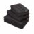 Travel Organizer 3 Set Packing Cubes Travel Luggage Packing Organizers Set Cloth Storage Bags (Large, Medium and Small Cube, Black, Laminated Fabric)