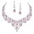 Atasi International American Diamond Style Jewellery Set | Crystal Necklace & Earrings for Women | Ideal for Party, Wedding and Engagement Gifts