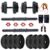 BULLAR Adjustable Dumbbells Set 8 Kg to 20 Kg with Pair of Dumbbell Rods and PVC Weight Plates with Gym Accessories (10 KG) silver