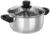 Amazon Brand – Solimo Stainless Steel Induction Bottom Dutch Oven with Glass Lid (20cm, 3 litres)