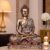Global Grabbers New 25 Centimetre Meditating Sitting Buddha Statue showpiece Idol Home Decor Items for Living Room and Gifts (Golden2)